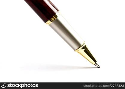Ballpoint Pen writing on white background