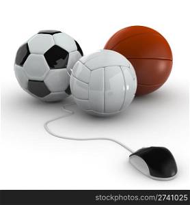 Balls for team sports with computer mouse - Soccer, Volley, basket