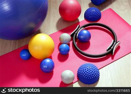 balls pilates toning stability ring roller yoga mat sport gym stuff