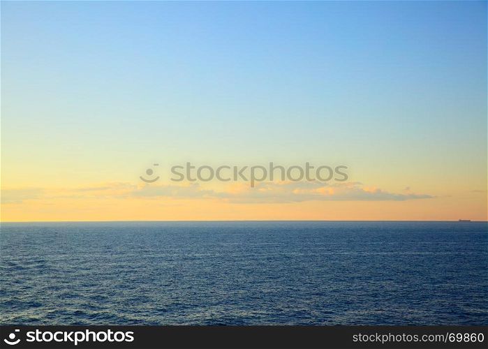 Baltic sea at sundown - seascape with sea horizon