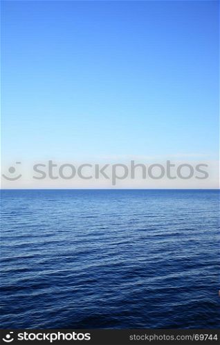 Baltic Sea - beautiful seascape with sea horizon and clear blue sky