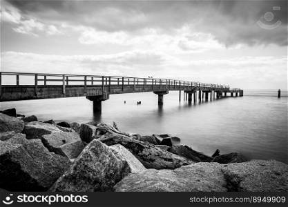 baltic sea bridge beach sea