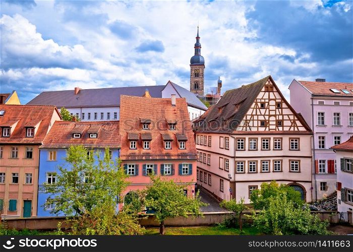 Bamberg. Old town of Bamberg historic street and architecture view, Bavaria region of Germany