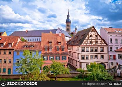 Bamberg. Old town of Bamberg historic street and architecture view, Bavaria region of Germany