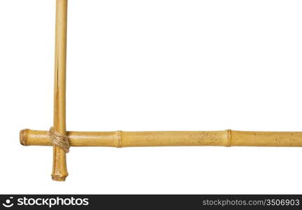 bamboo frame isolated on a white background