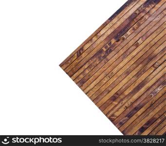 Bamboo stick wooden texture with natural patterns isloated on white background
