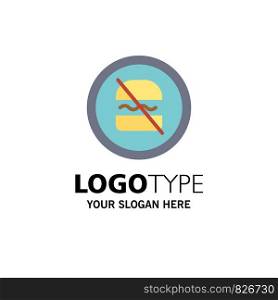 Ban, Banned, Diet, Dieting, Fast Business Logo Template. Flat Color