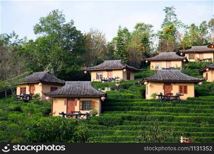 Ban Rak Thai, A chinese style hotel with tea plant, Mae hong son province, Thailand