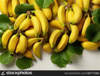 banana cluster isolated, Bunch of bananas isolated on white background. banana frame border.
