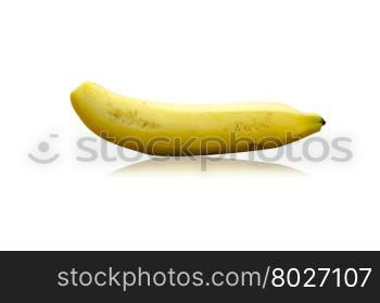 banana on the white background.