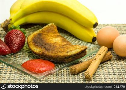 Banana-Pancakes-1. Pancakes from bananas and eggs with cinnamon