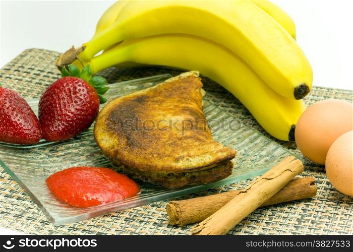 Banana-Pancakes-2. Pancakes from bananas and eggs with cinnamon