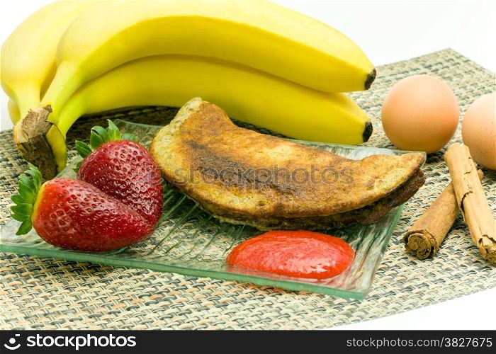 Banana-Pancakes-3. Pancakes from bananas and eggs with cinnamon