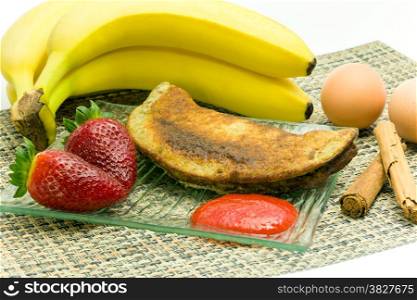 Banana-Pancakes-3. Pancakes from bananas and eggs with cinnamon