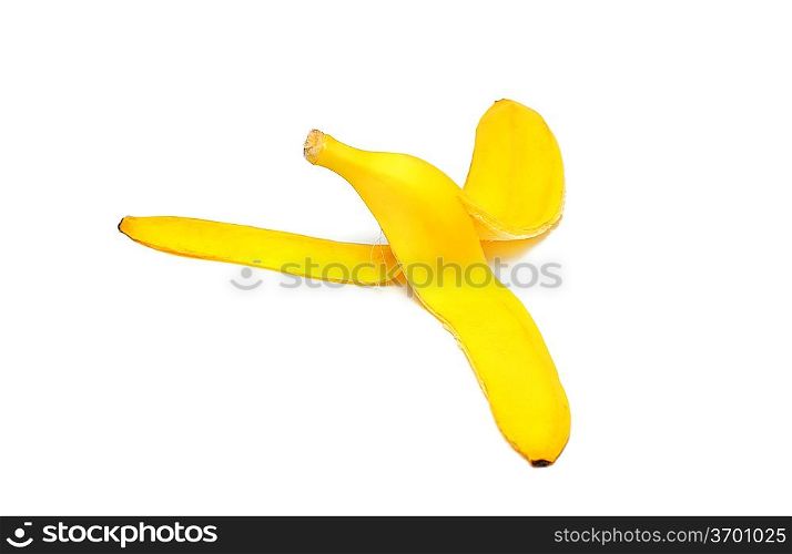 banana peel isolated on white