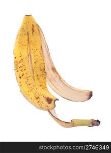banana peel isolated on white background