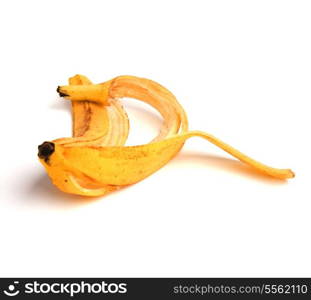 banana peel isolated on white background