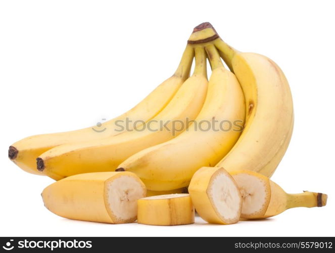 Bananas bunch isolated on white background cutout