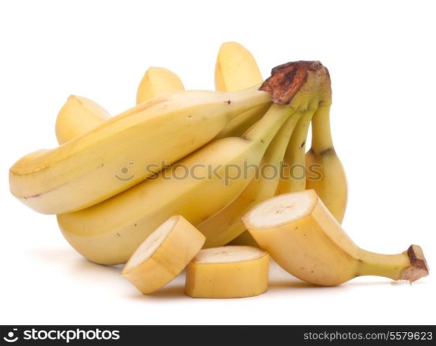 Bananas bunch isolated on white background cutout