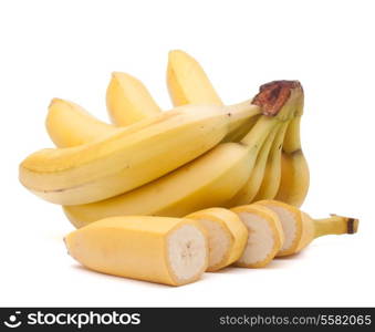 Bananas bunch isolated on white background cutout