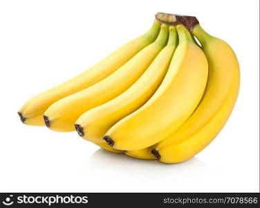 Bananas. Bunch of fruits isolated on white background