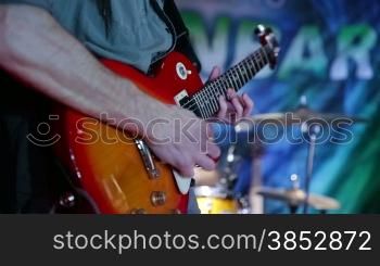 Band performs on stage, rock music concertStock video: