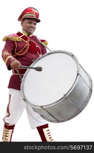 Bandwala playing on the drums
