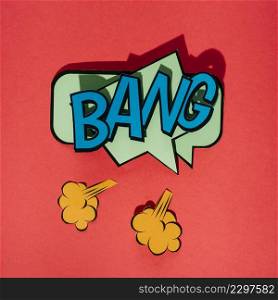 bang comic text sound effect speech bubble retro pop style art