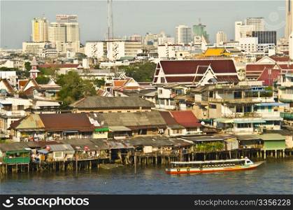 Bangkok and its river Menam Chao Phraya