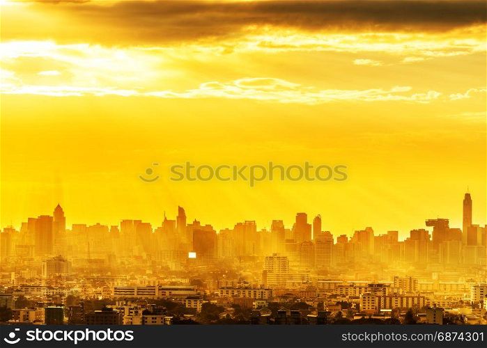 bangkok city at twilight