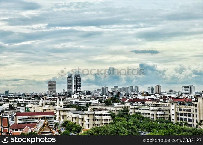 Bangkok city view from above