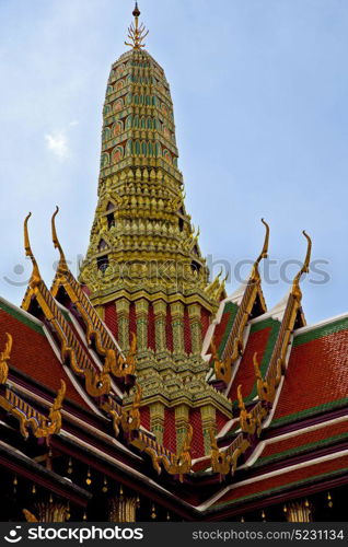 bangkok in temple thailand abstract cross colors roof wat asia sky and colors religion mosaic rain