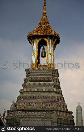 bangkok in temple thailand abstract cross colors roof wat asia sky and colors religion mosaic rain &#xA;