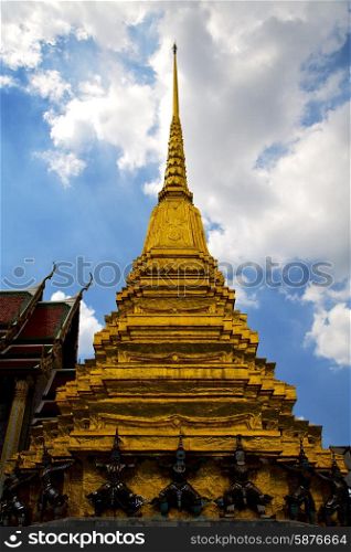 bangkok in temple thailand abstract cross colors roof wat asia sky and colors religion mosaic rain &#xA;