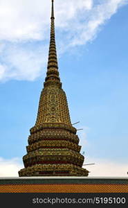 bangkok in temple thailand abstract cross colors roof wat palaces asia sky and colors religion mosaic