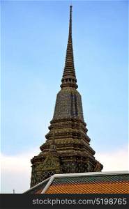 bangkok in temple thailand abstract cross colors roof wat palaces asia sky and colors religion mosaic