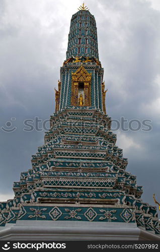 bangkok in temple thailand abstract cross colors roof wat palaces asia sky and colors religion mosaic rain