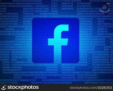 Bangkok, Thailand -2 May 2018 : Facebook security and privacy is. Bangkok, Thailand -2 May 2018 : Facebook security and privacy issues with binary code. 3d illustration. Bangkok, Thailand -2 May 2018 : Facebook security and privacy issues with binary code. 3d illustration
