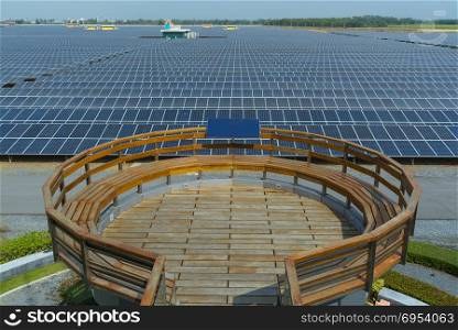 BANGKOK, THAILAND - JANUARY 30: view of Thailand solar farm on January 30, 2016 in Bangkok, Thailand.