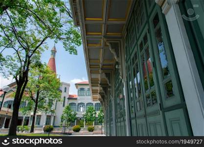 Bangkok, Thailand - May 1, 2017 : The Phya Thai Palace or Royal Phya Thai Palace (Phra Ratcha Wang Phaya Thai) is on the banks of the Samsen Canal on Rajavithee Road in Ratchathewi District Bangkok.. The Phya Thai Palace or Royal Phya Thai Palace