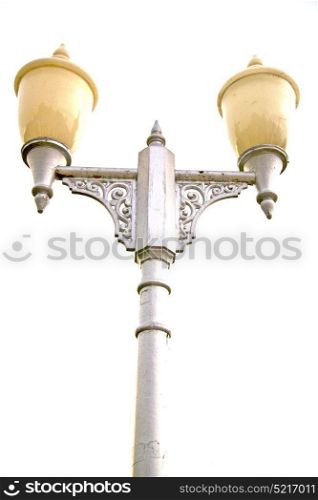 bangkok thailand street lamp in the sky palaces temple abstract sunny day