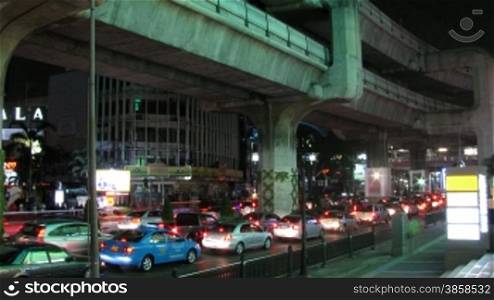 Bangkok traffic time lapse loop
