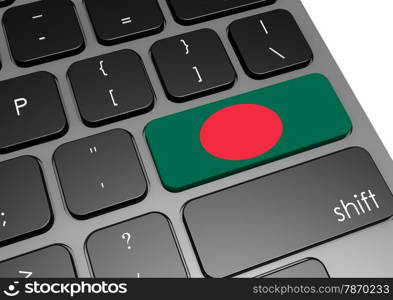 Bangladesh keyboard image with hi-res rendered artwork that could be used for any graphic design.. Bangladesh