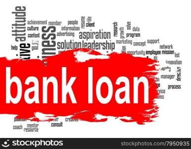 Bank loan word cloud with red banner image with hi-res rendered artwork that could be used for any graphic design.. Decision word cloud with yellow banner