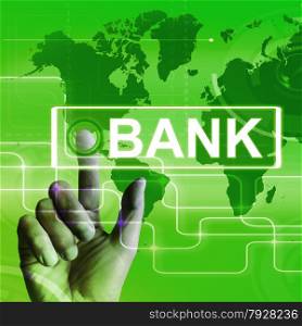 Bank Map Displaying Online and Internet Banking