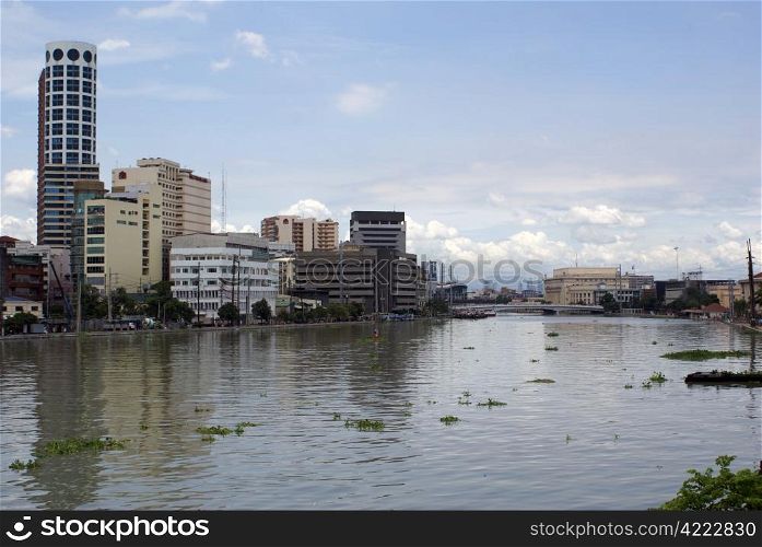 Bank of the river in Manila, Philippines