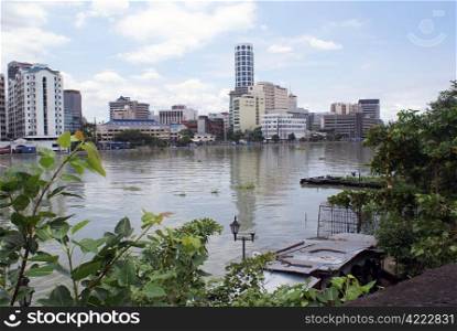 Bank of the river near the fort in Manila