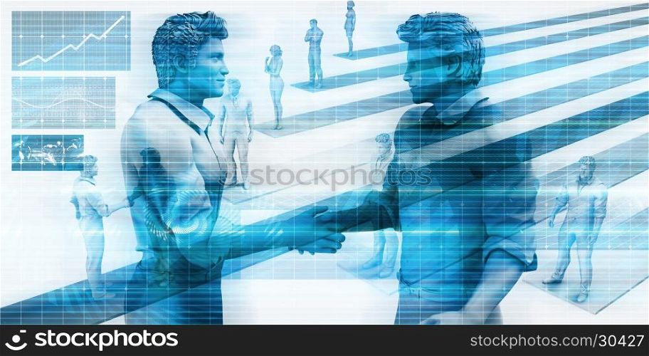 Banking and Finance Sector with Men Shaking Hands. Banking and Finance