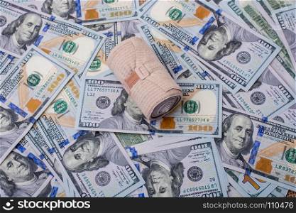 Banknote bundle of US dollar