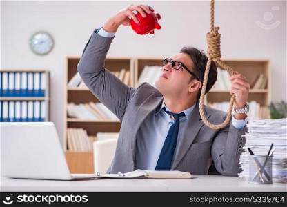 Bankrupt broke businessman considering suicide hanging himself